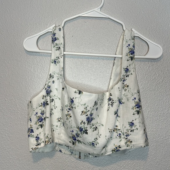 Reformation *TOP ONLY* palm linen top in madeline Size 12 NWOT - Picture 4 of 6